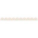 Pastel Pop Rainbows Die-Cut Rolled Border Trim