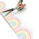 Pastel Pop Rainbows Die-Cut Rolled Border Trim