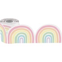 Pastel Pop Rainbows Die-Cut Rolled Border Trim