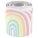 Pastel Pop Rainbows Die-Cut Rolled Border Trim