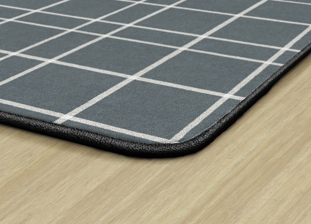 Gray Check 4' X 6' Rectangle Carpet