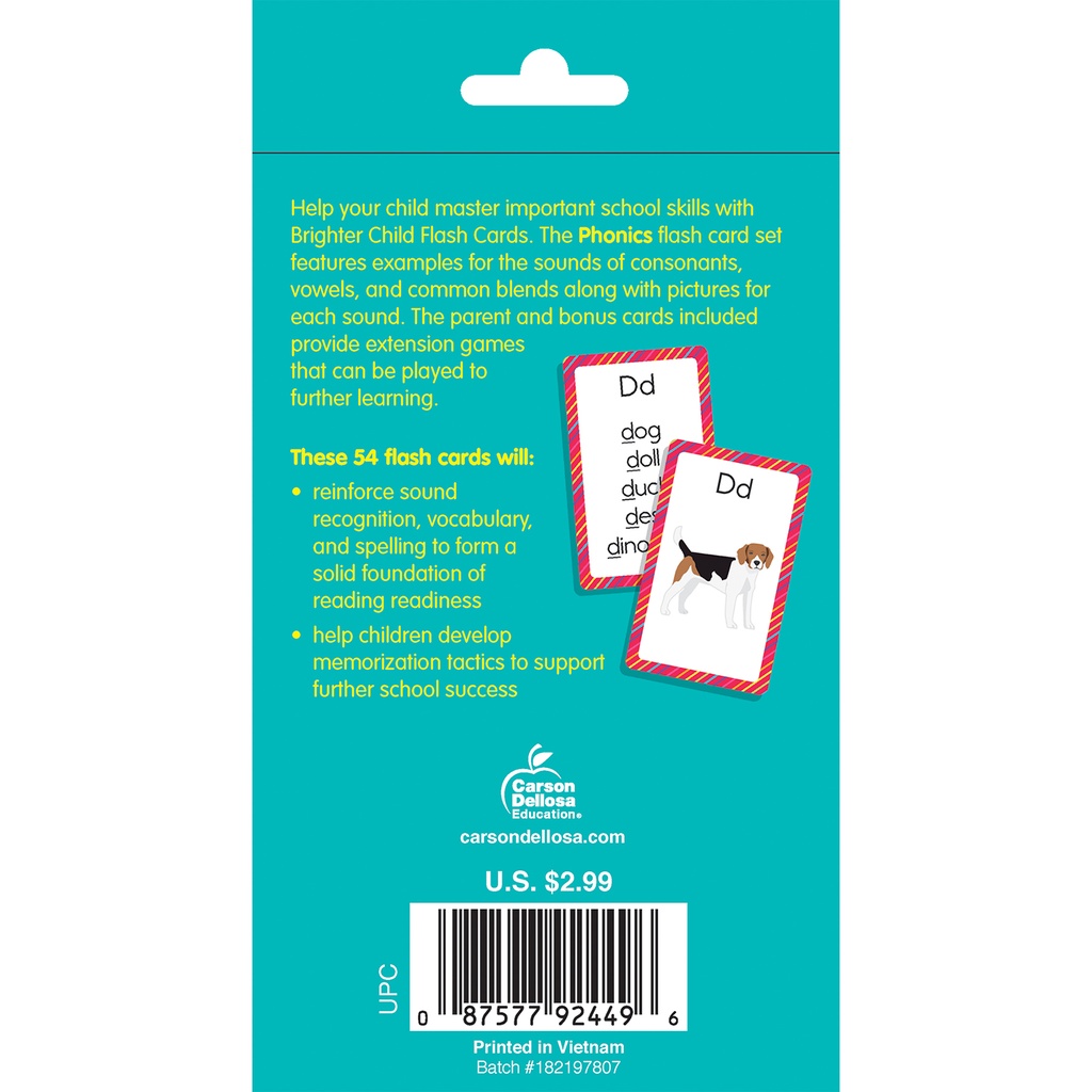 Phonics Flash Cards 54 Cards