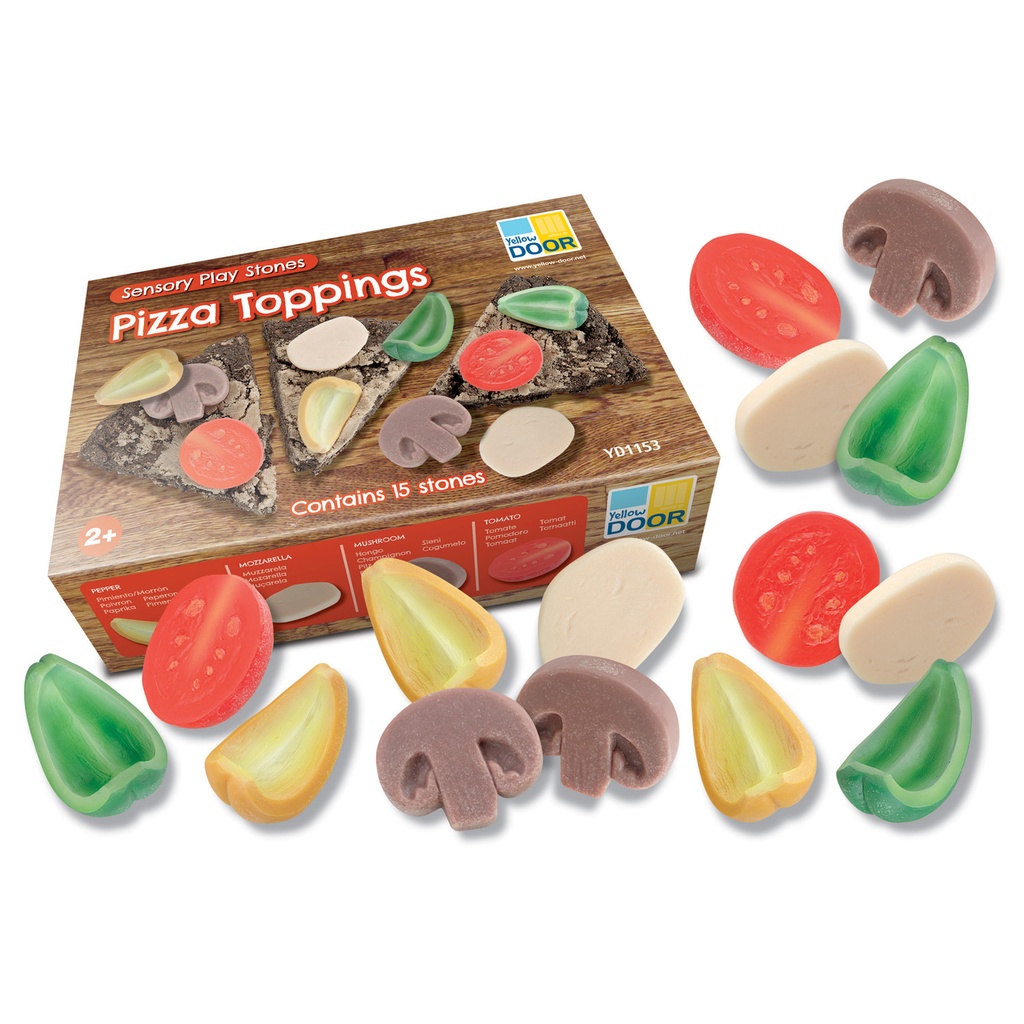 Pizza Toppings Sensory Play Stones