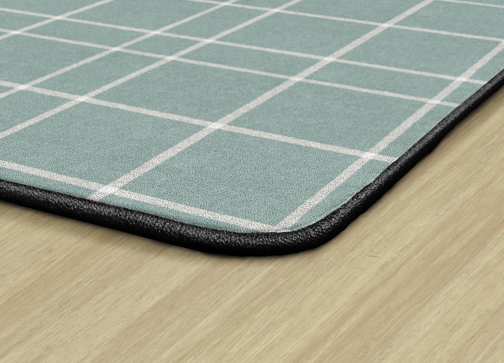 Blue Check 4' X 6' Rectangle Carpet