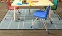 Blue Check 4' X 6' Rectangle Carpet