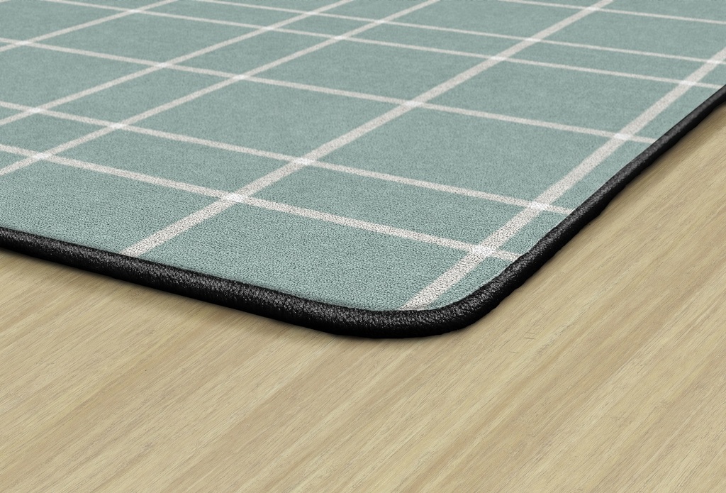 Blue Check 6' X 8'4 Rectangle Carpet