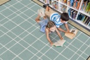Blue Check 6' X 8'4 Rectangle Carpet