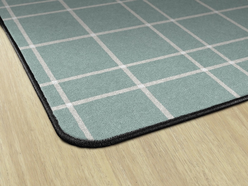 Blue Check 6' X 8'4 Rectangle Carpet