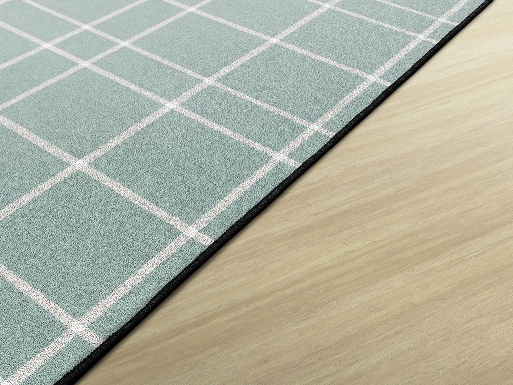 Blue Check 7'6&quot; X12' Rectangle Carpet