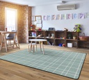 Blue Check 7'6" X12' Rectangle Carpet