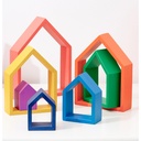 Rainbow Architect Houses Set of 7