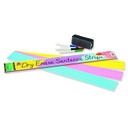 Dry Erase Sentence Strips, 3 Assorted Colors, 1-1/2&quot; X 3/4&quot; Ruled, 3&quot; x 24&quot;, 30 Strips