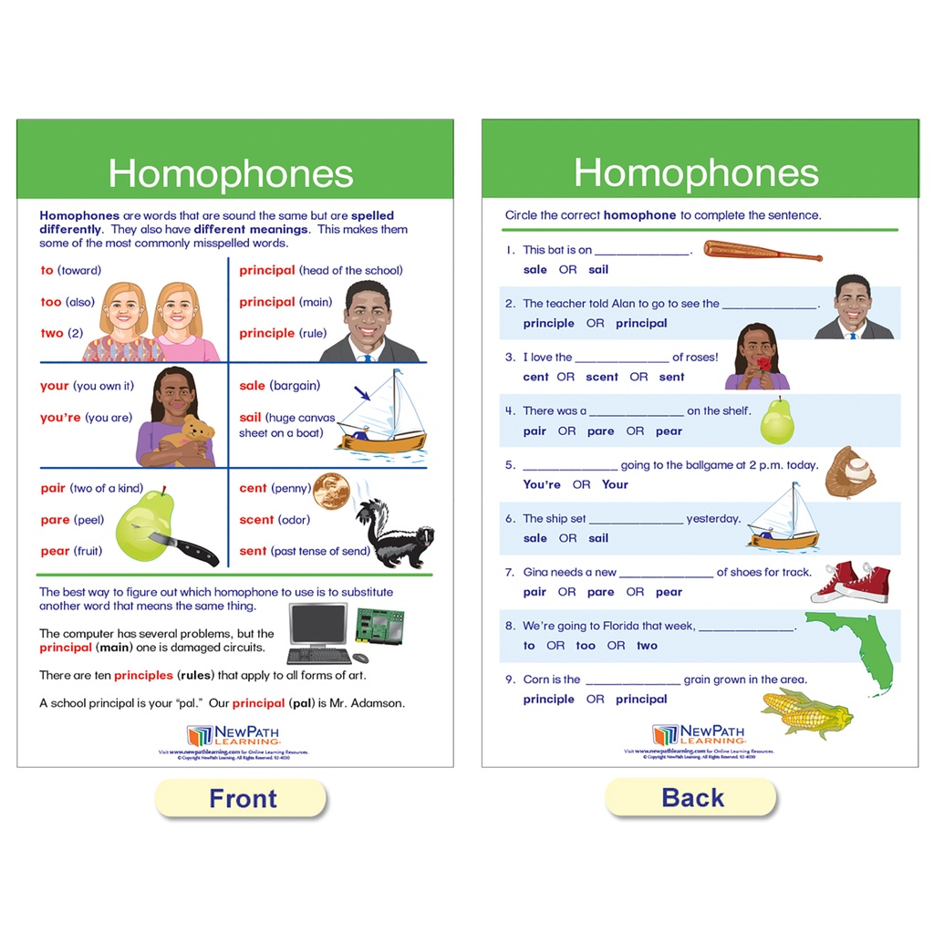 Spelling Rules Bulletin Board Chart Set of 7