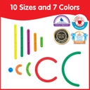 GeoStix Letter Construction Set - 200 Connecting Sticks - 50 Activities