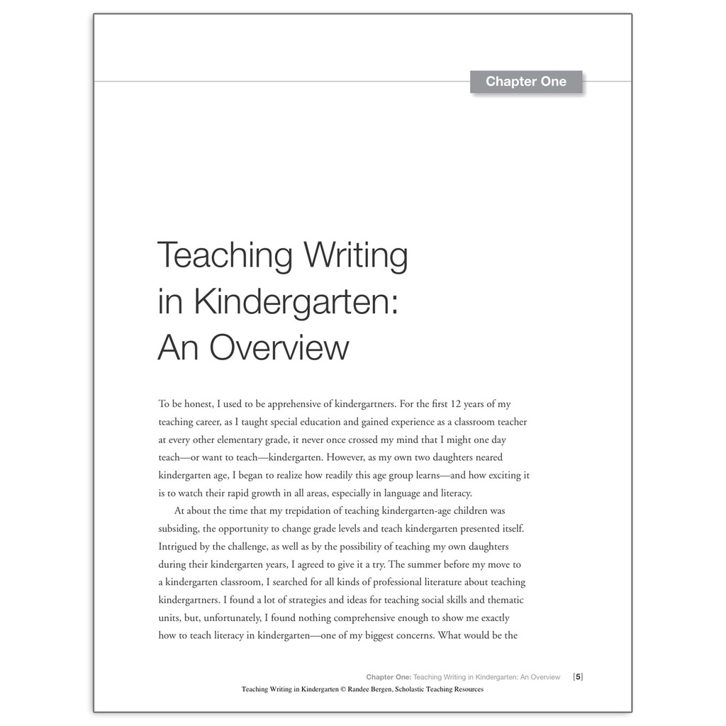 Teaching Writing in Kindergarten