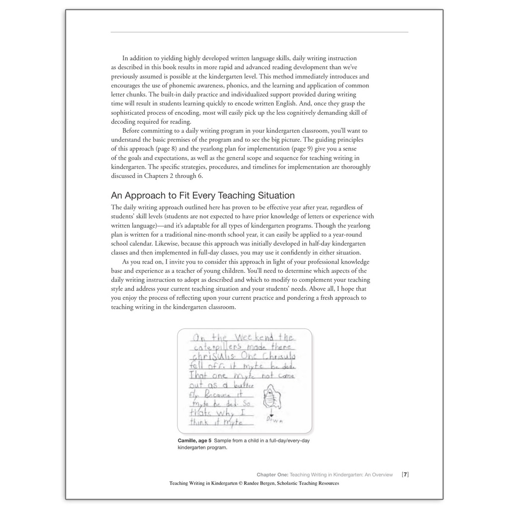 Teaching Writing in Kindergarten