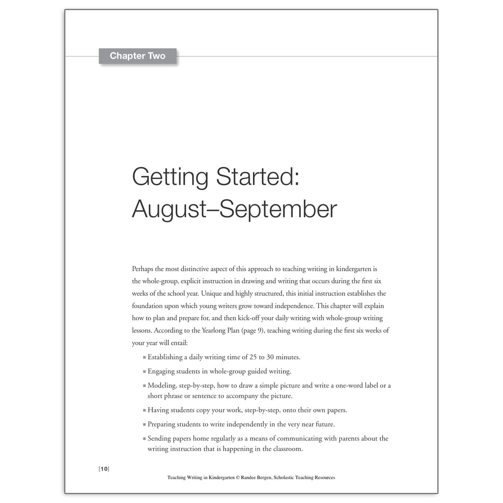 Teaching Writing in Kindergarten
