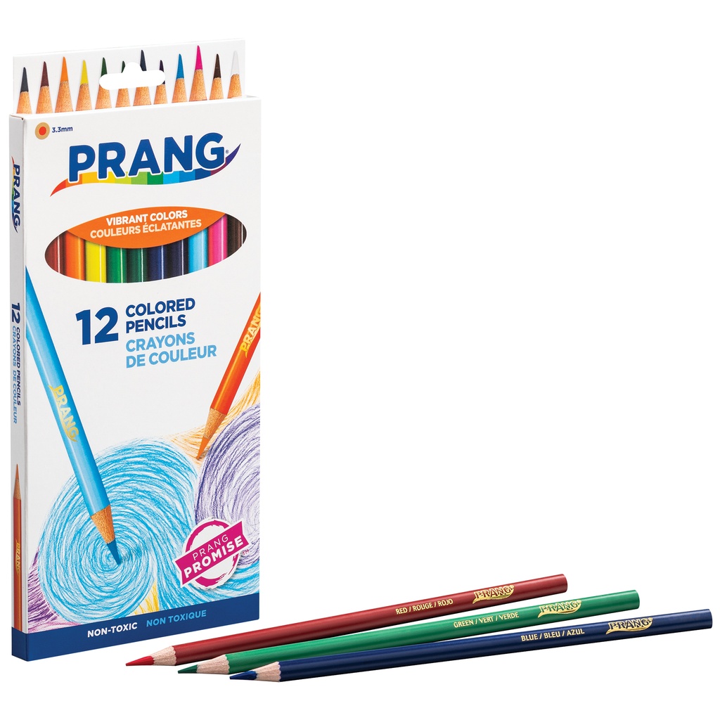 Thick Core 3.3 mm Colored Pencil 6 Packs of 12 Colors