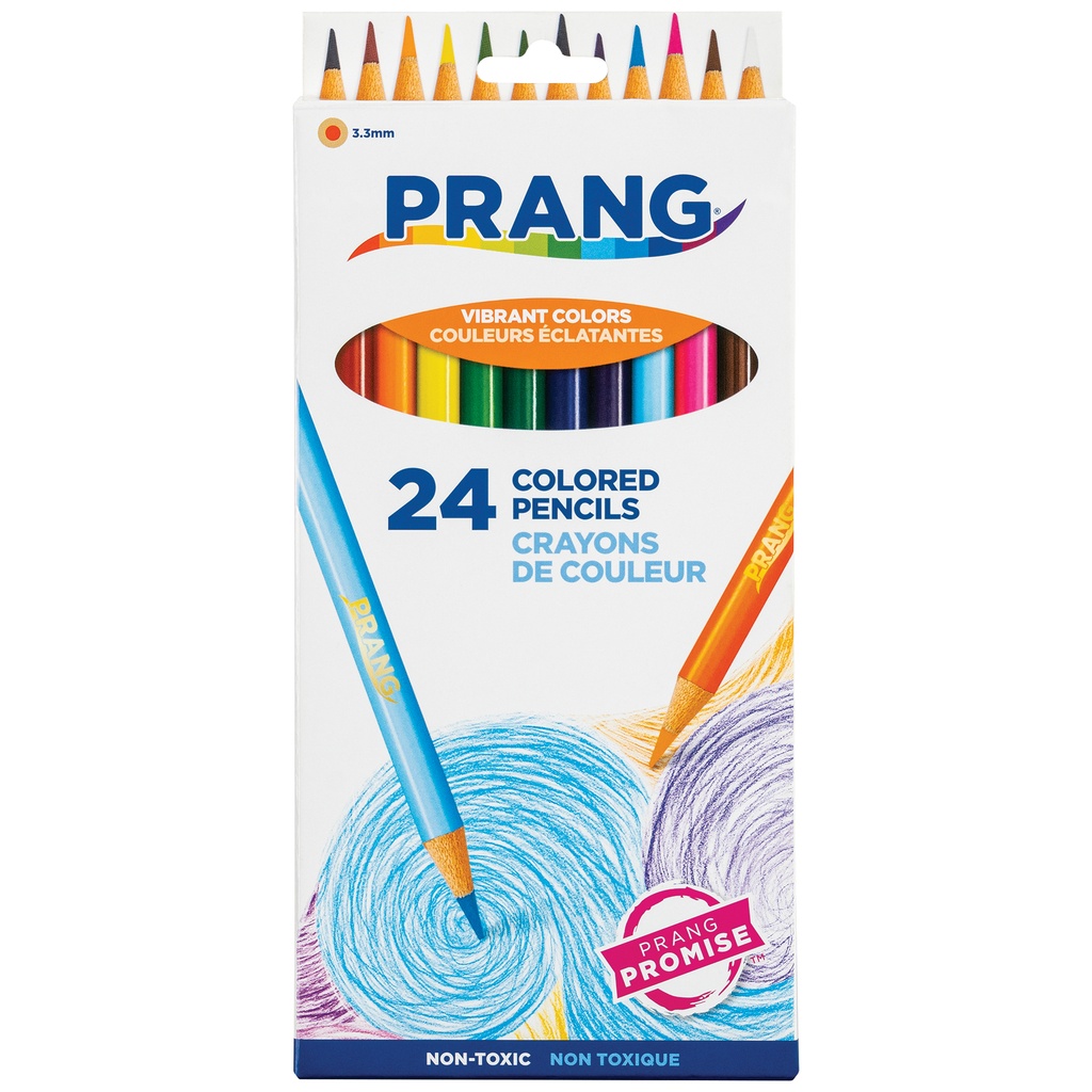 Thick Core 3.3 mm Colored Pencils 3 Packs of 24 Colors