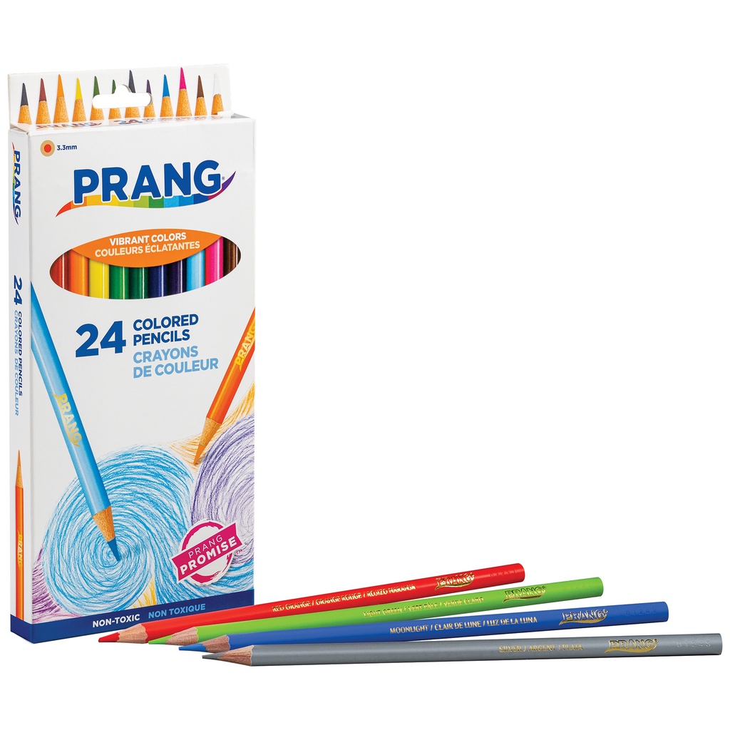 Thick Core 3.3 mm Colored Pencils 3 Packs of 24 Colors
