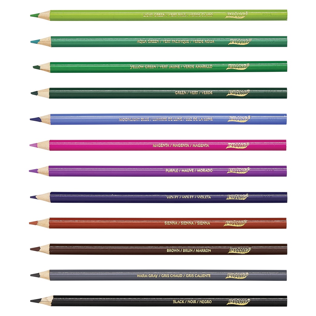 Thick Core 3.3 mm Colored Pencils 3 Packs of 24 Colors