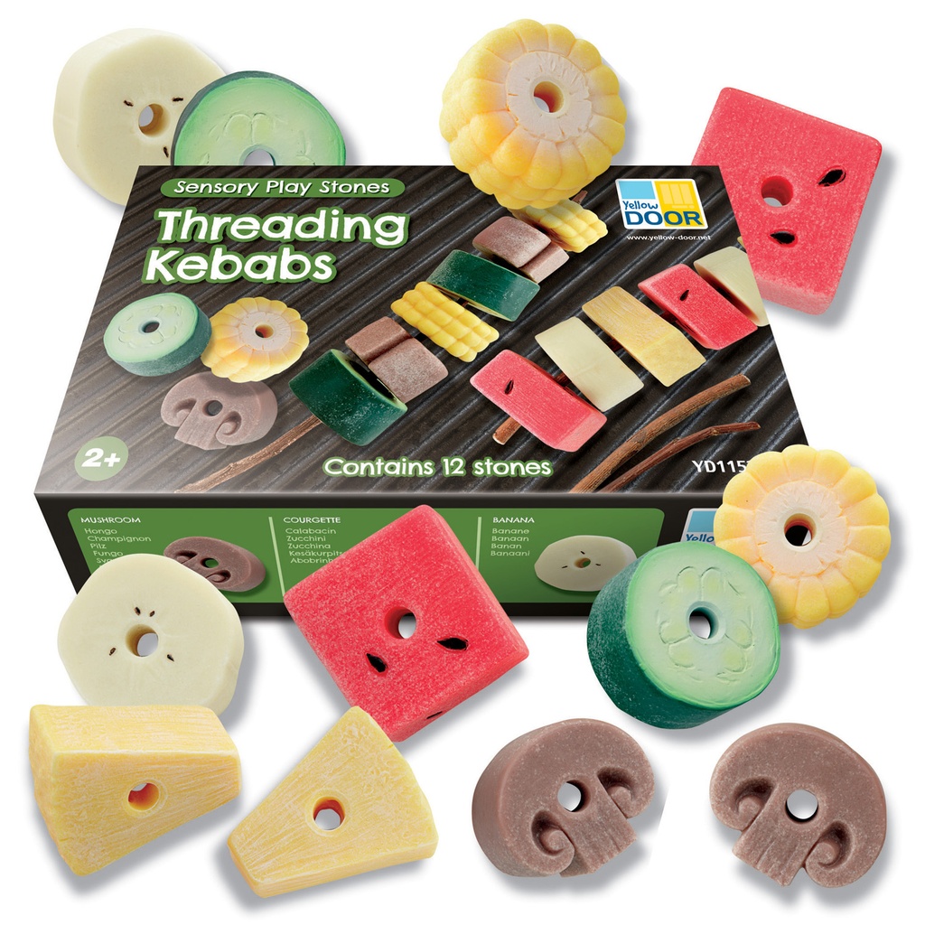 Threading Kebabs Sensory Play Stones