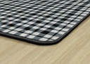 Watercolor Gingham Black 4' X 6' Rectangle