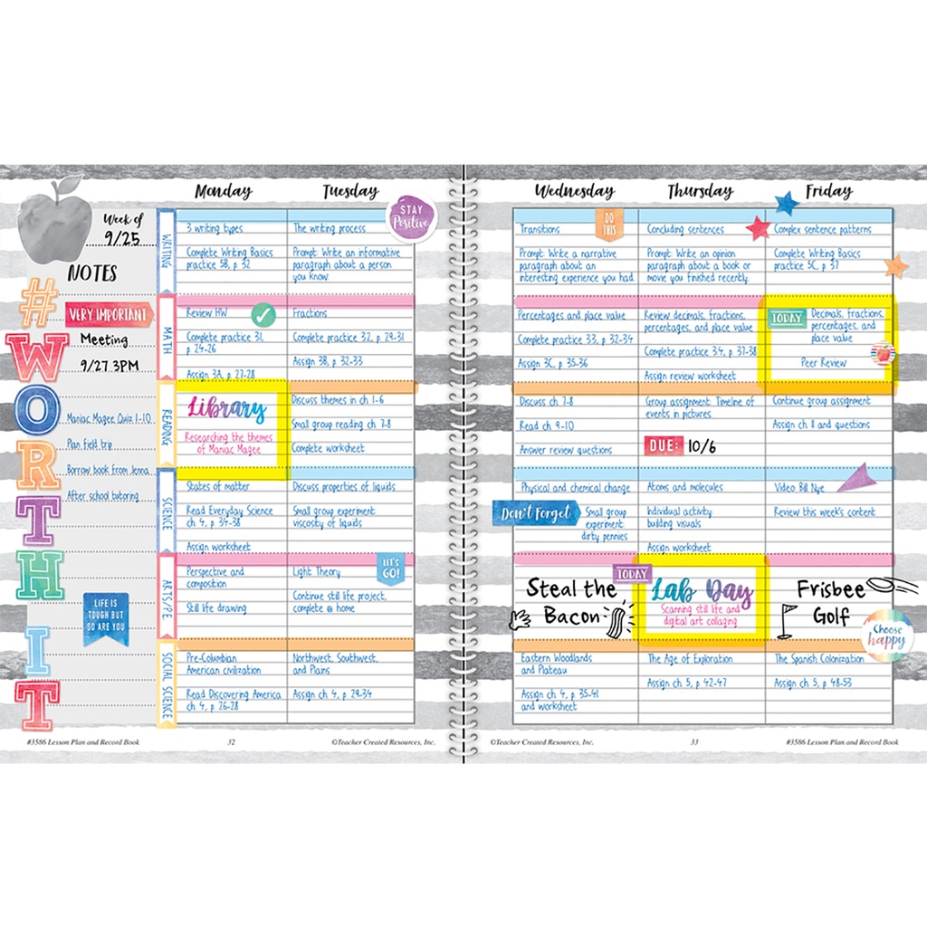 Watercolor Lesson Plan and Record Book