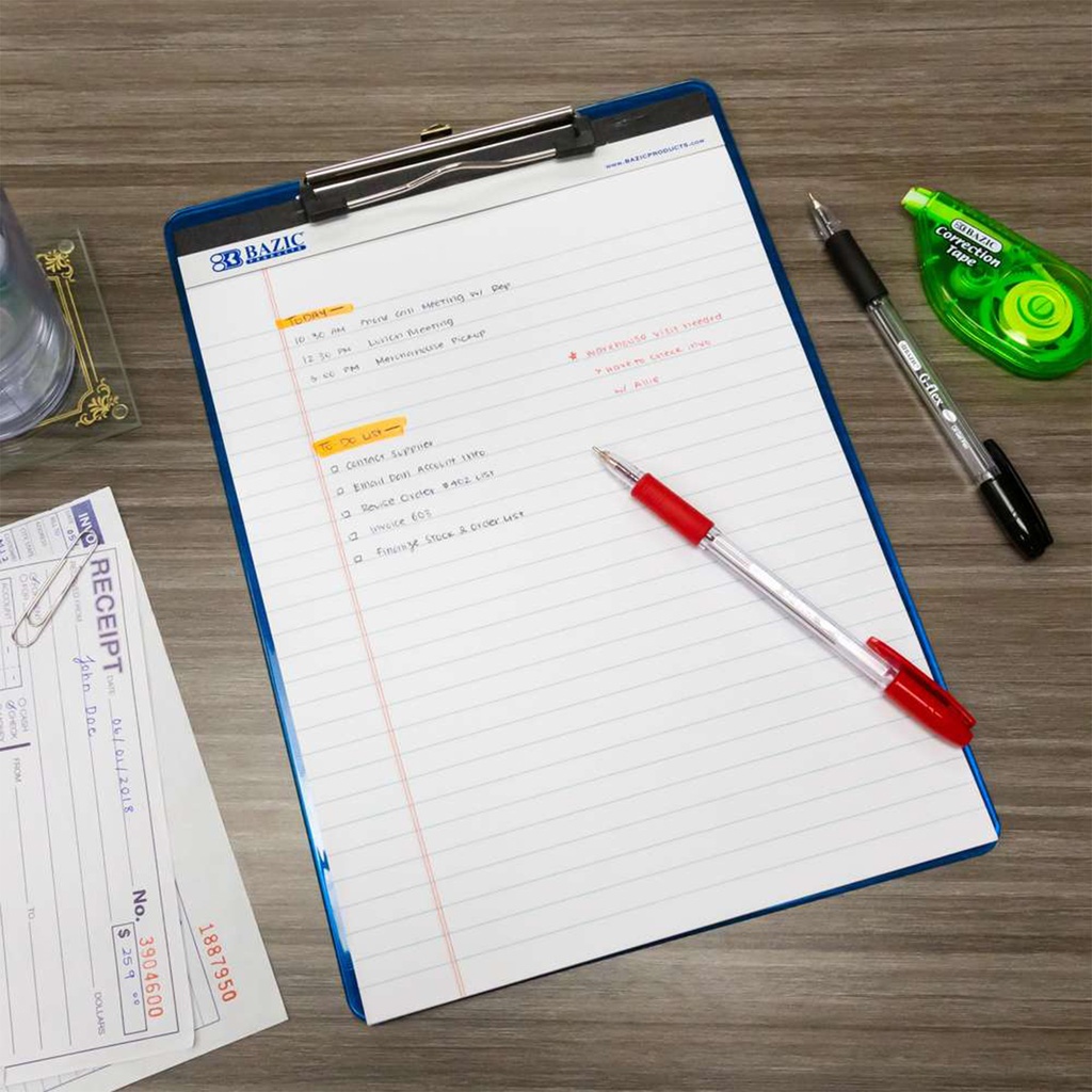 White 8.5" x 11.75" Perforated Writing Pads Pack of 12