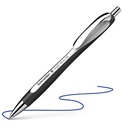 White-Black Barrel/Blue Ink Schneider Slider Rave XB Retractable Ballpoint Pens Box of 5