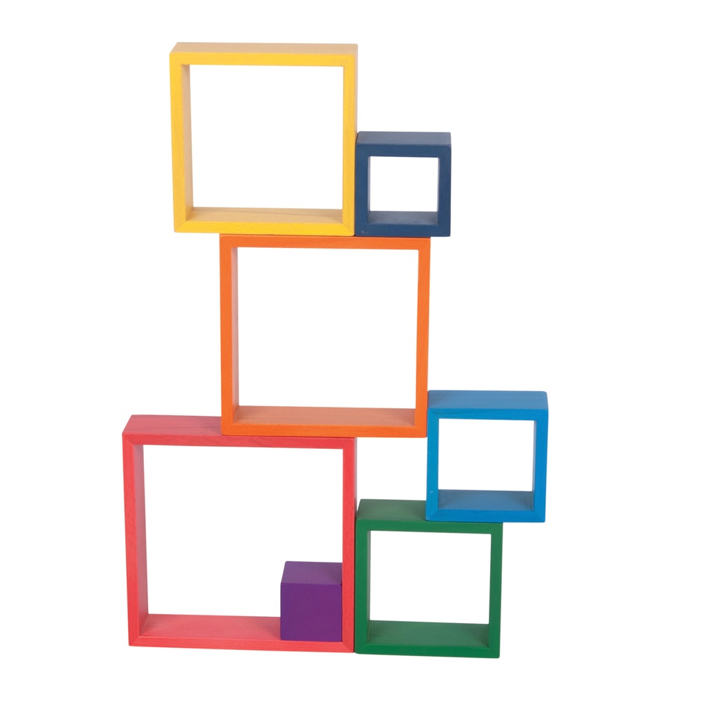 Wooden Rainbow Architect Squares Set of 7
