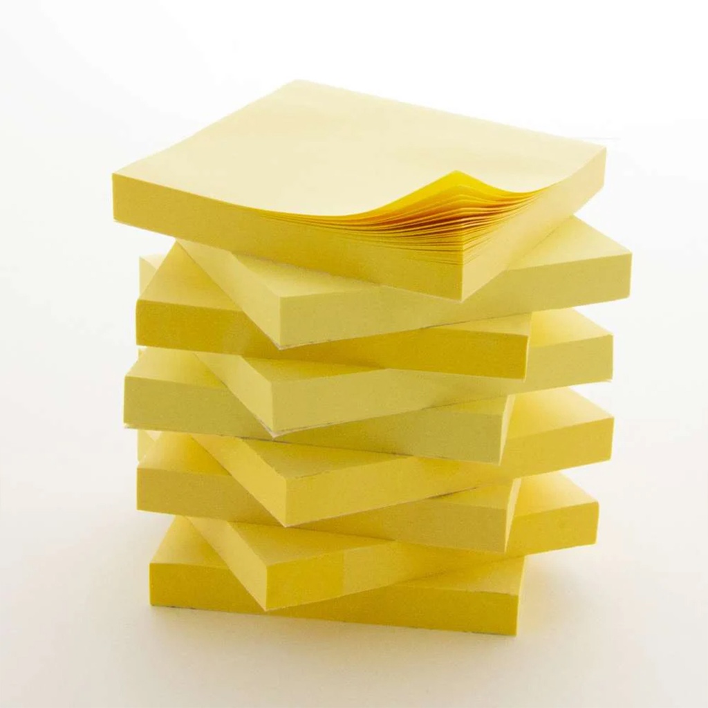 Yellow 3" x 3" Stick On Notes Pack of 12