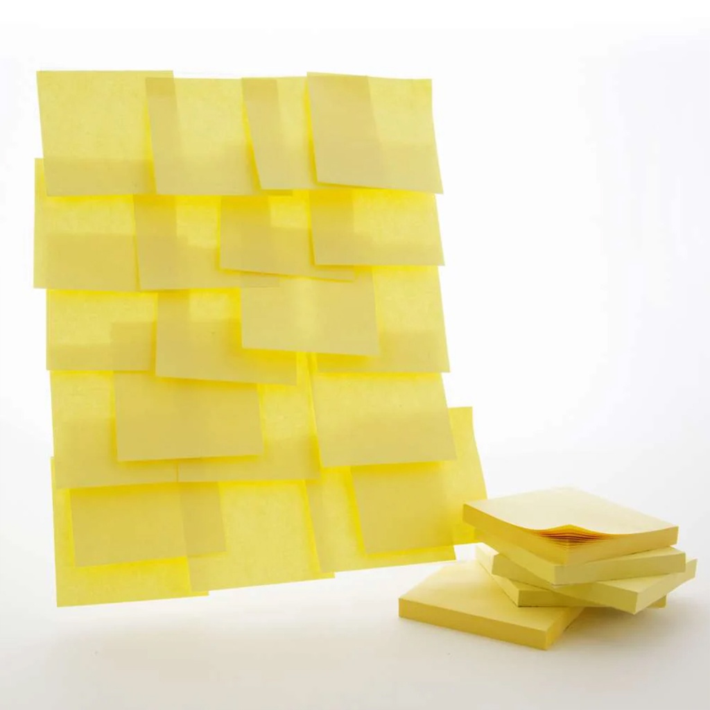 Yellow 3" x 3" Stick On Notes Pack of 12