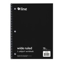 Wide Ruled 1-Subject Notebooks Pack of 12