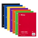 Wide Ruled 1-Subject Notebooks Pack of 12