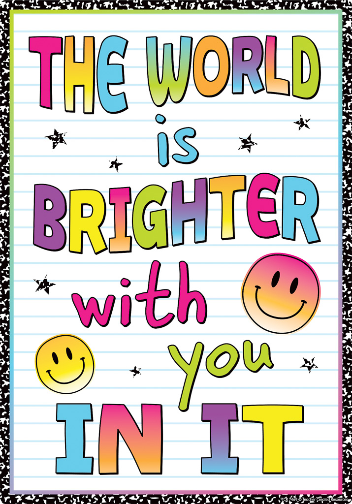 12ct Brights 4Ever Positive Sayings Small Poster Pack