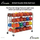 48 Ball Double Wide Ball Cart