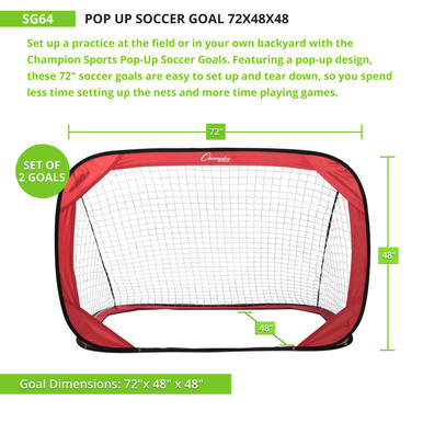 Pop Up Soccer Goal 6' x 4'