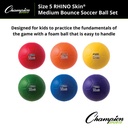 Rhino Skin Medium Bounce Size 5 Soccer Ball Set