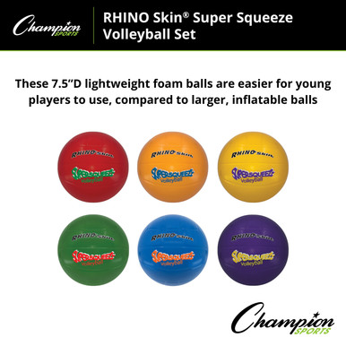 Rhino Skin® Super Squeeze Volleyball Set