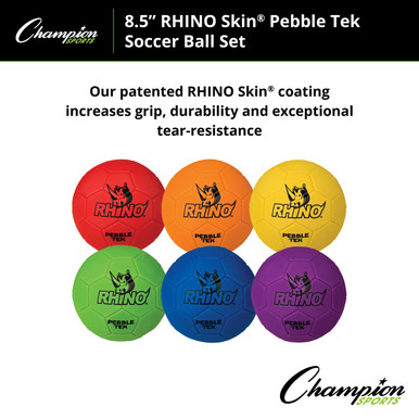 8.5" Rhino Skin Pebble Tek Soccer Ball Set