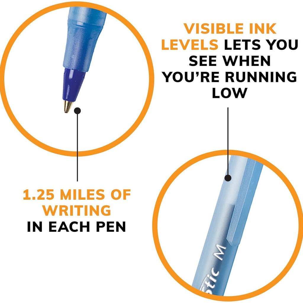 Medium Point Blue Round Stic® Xtra Life Ballpoint Pen Pack of 10_5