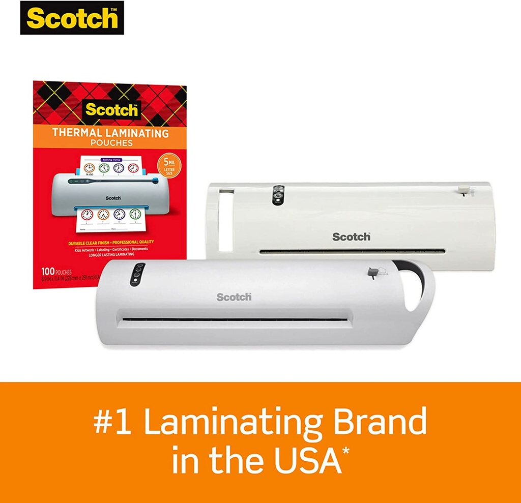 Thermal Laminator Value Pack, 9" W, with 20 Letter Size Pouches
