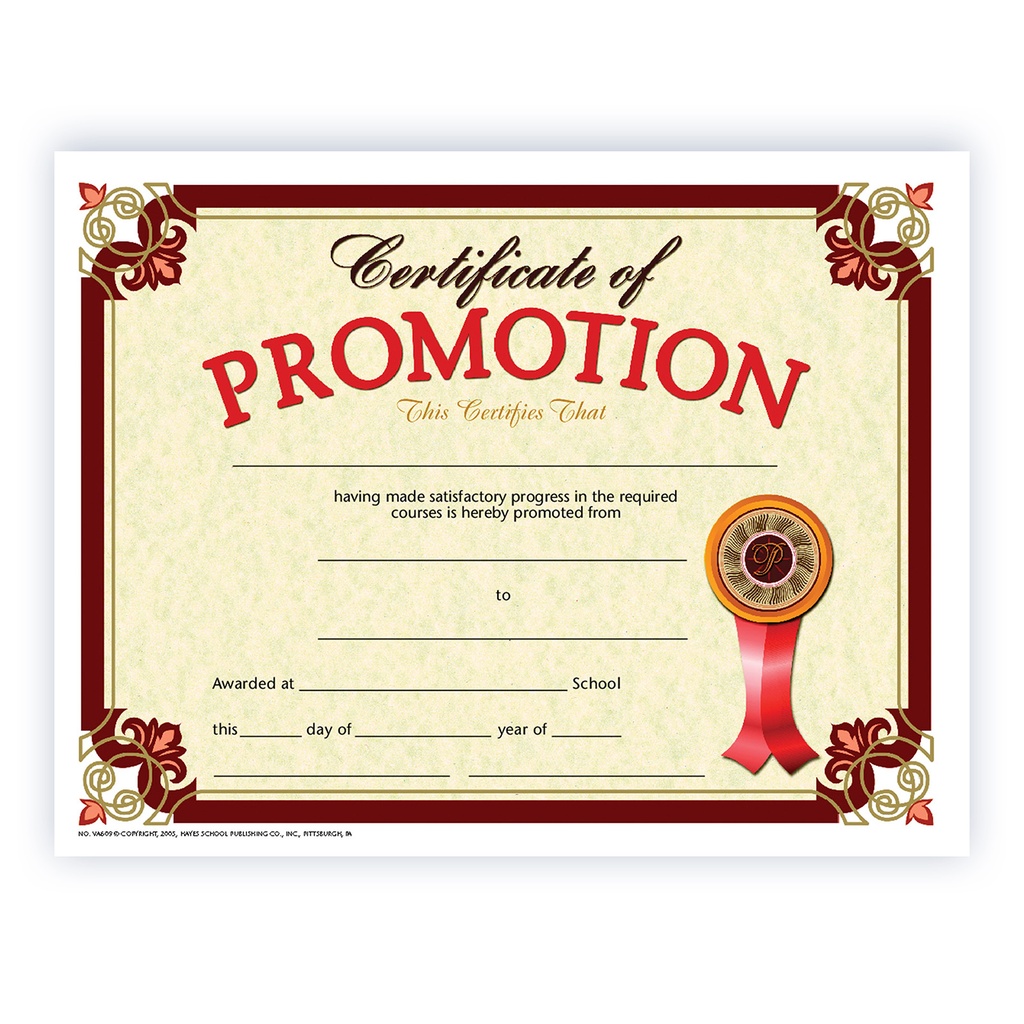 Certificate of Promotion Pack of 30_1