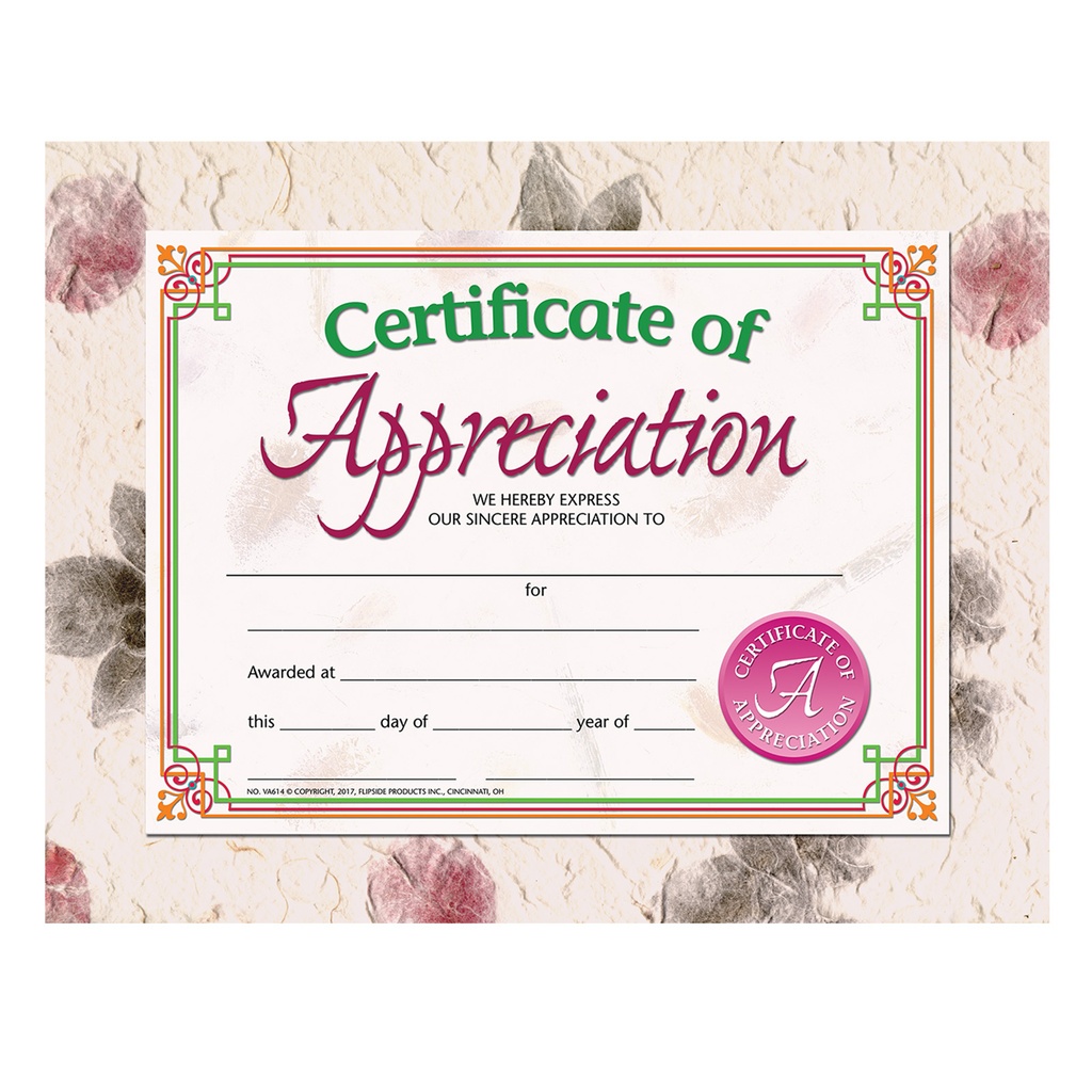Certificate of Appreciation Pack of 30_1