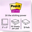 Super Sticky Notes - Summer Joy Collection - 3" x 3" Plain, 5-Pack