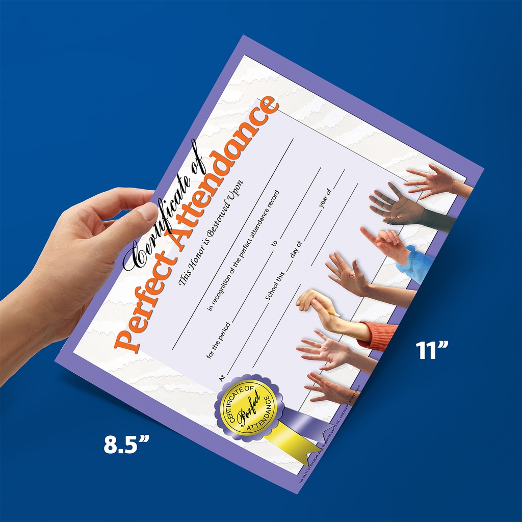 Certificate of Perfect Attendance Pack of 30_2