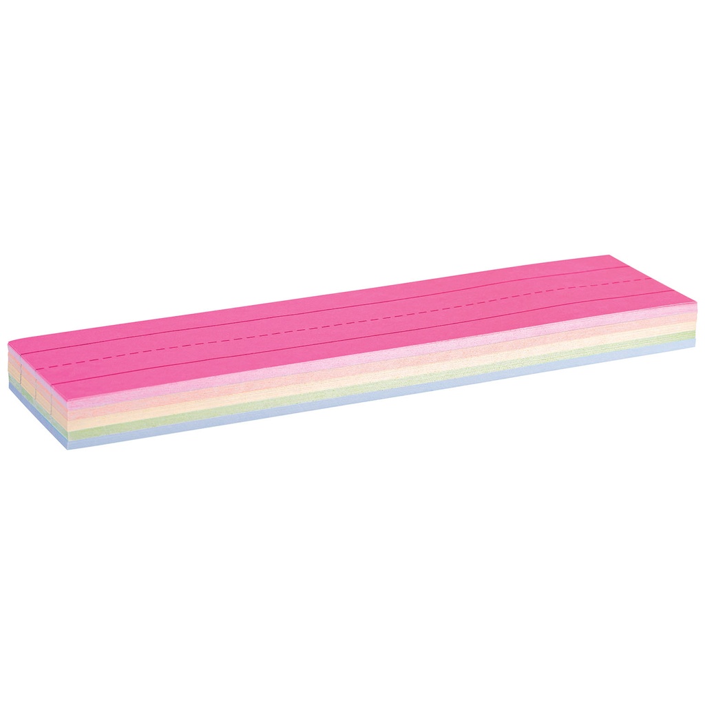 Assorted 3" x 12" 1 1/2" x 3/4" Ruled Mini Sentence Strips, 100 Strips_3