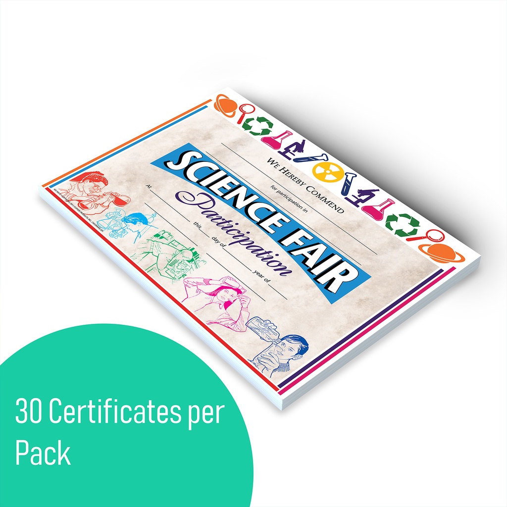 Science Fair Participation Awards Pack of 30_3