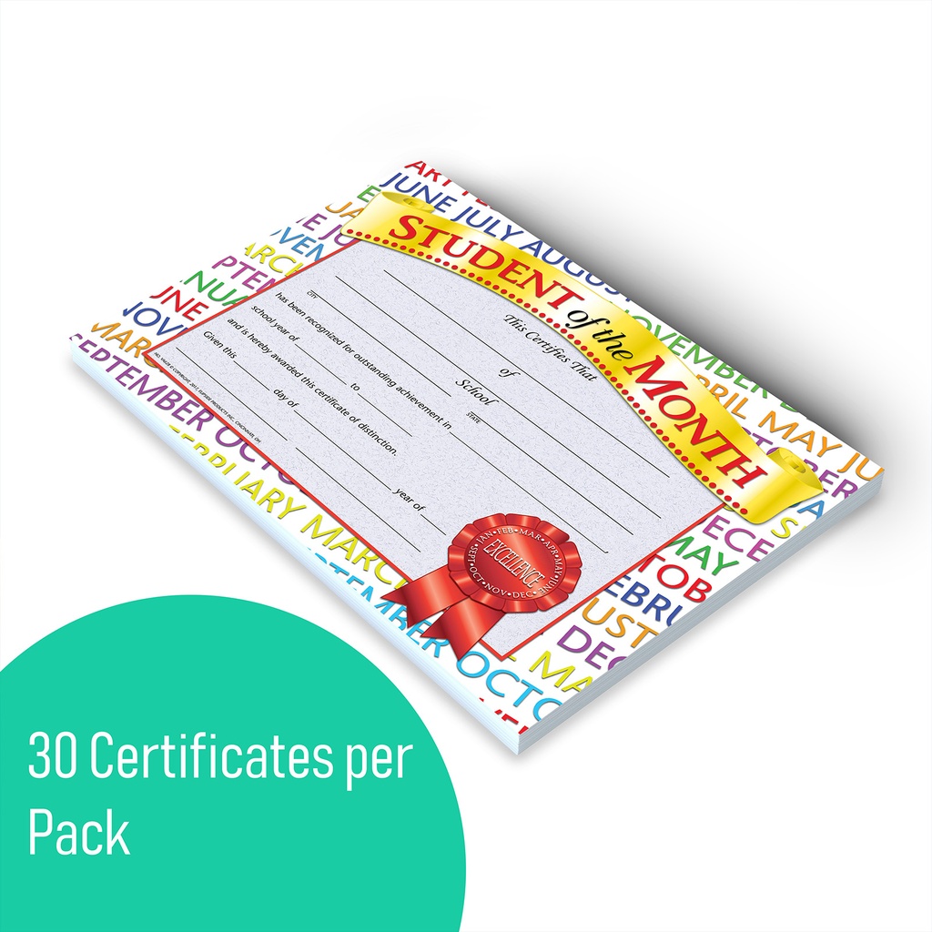 Student of the Month Award Certificates Pack of 30_3